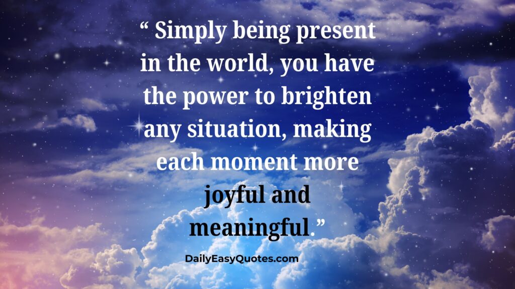 Bringing joy to every moment by simply being present.
