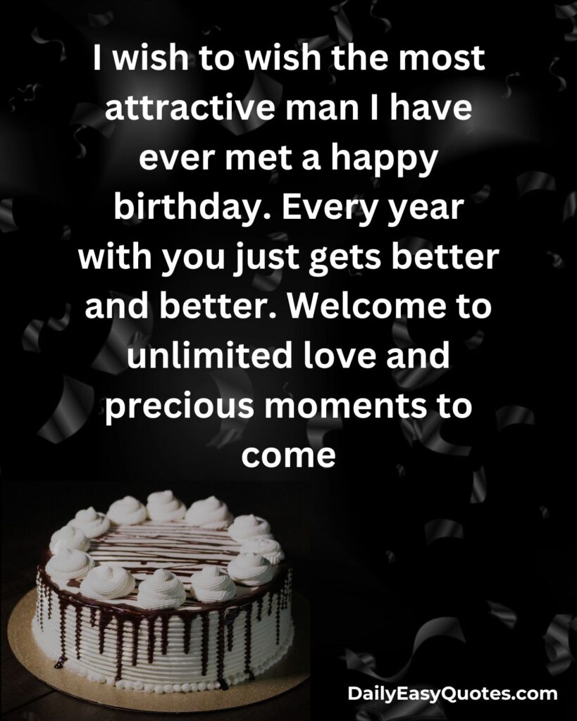 Happy birthday message for the most attractive man, celebrating his beauty and special moments.

