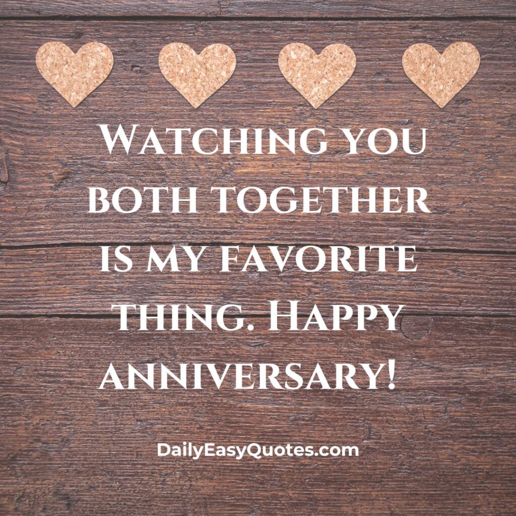 Seeing you both together is heartwarming. Happy anniversary!
