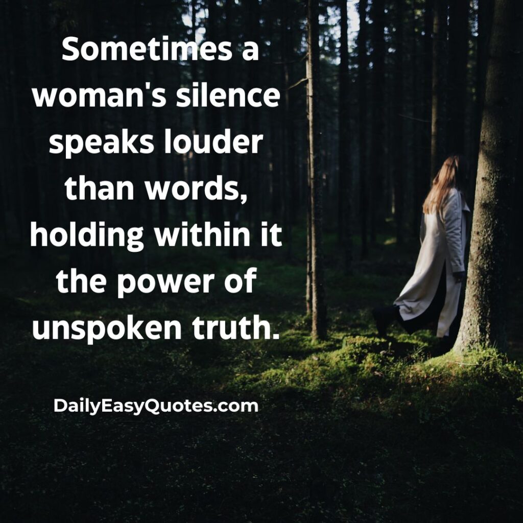 A woman’s silence holds unspoken power and truth.

