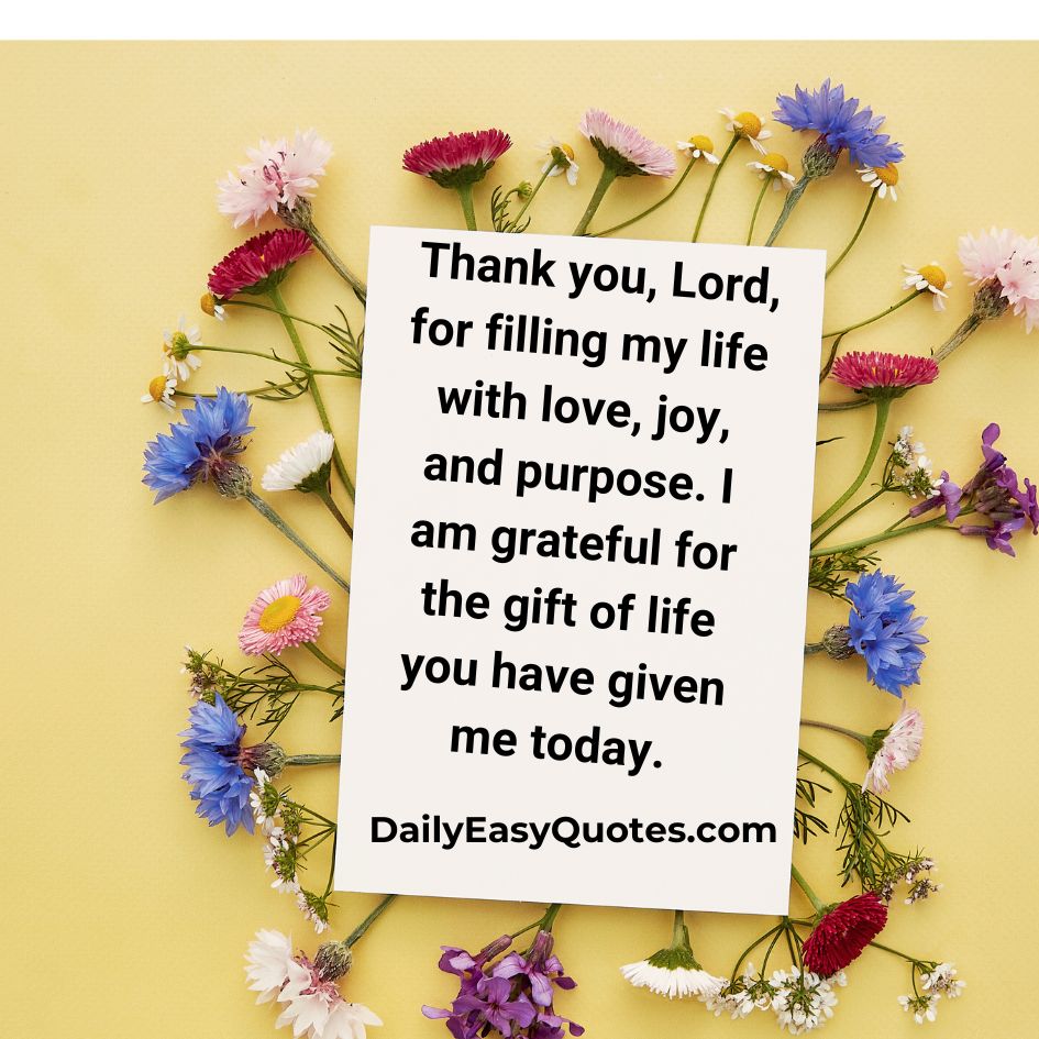 Thankful to God for filling life with love, joy, and purpose.
