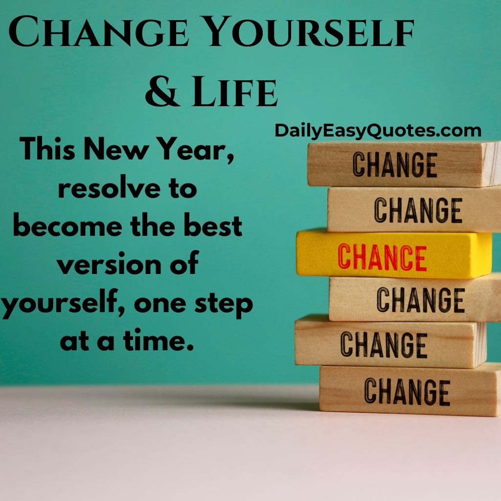 A motivational quote about becoming the best version of yourself step by step.